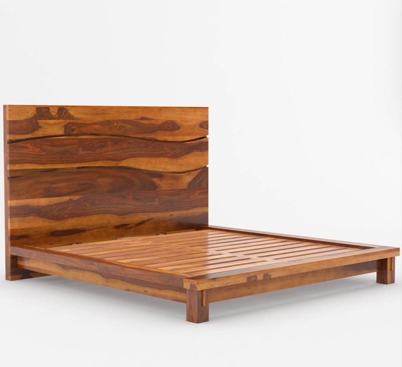 wooden bed