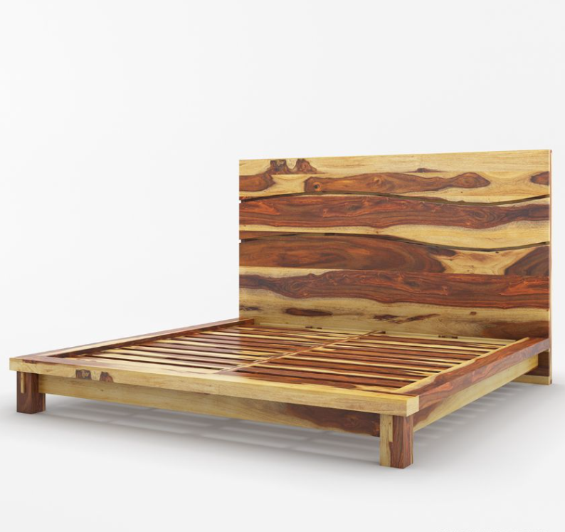 wooden bed