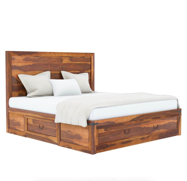 wooden bed