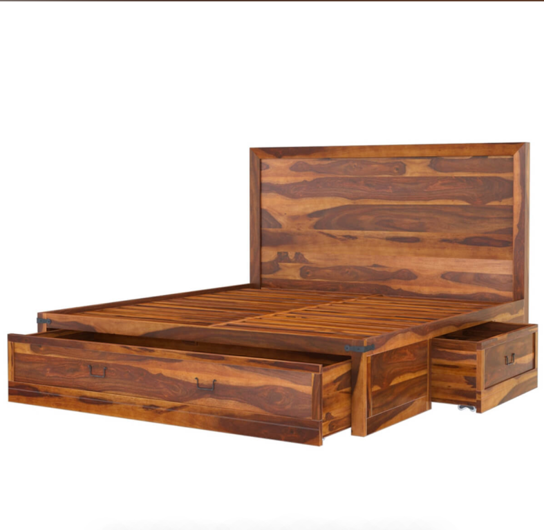 wooden bed