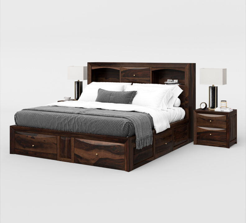 wooden bed