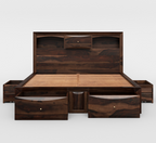 SnoozeHarbor Modern Pioneer Solid Wood Storage Captains Bed