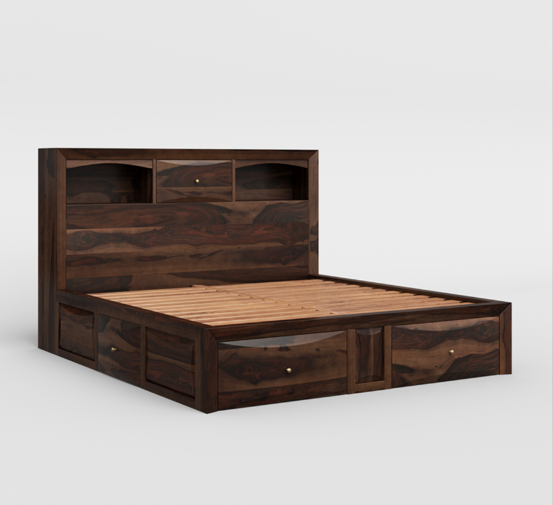 wooden bed