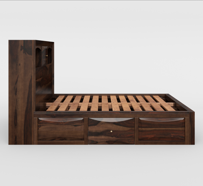 wooden bed
