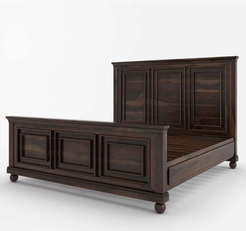 CloudHaven Solid Wood Platform Bed Frame