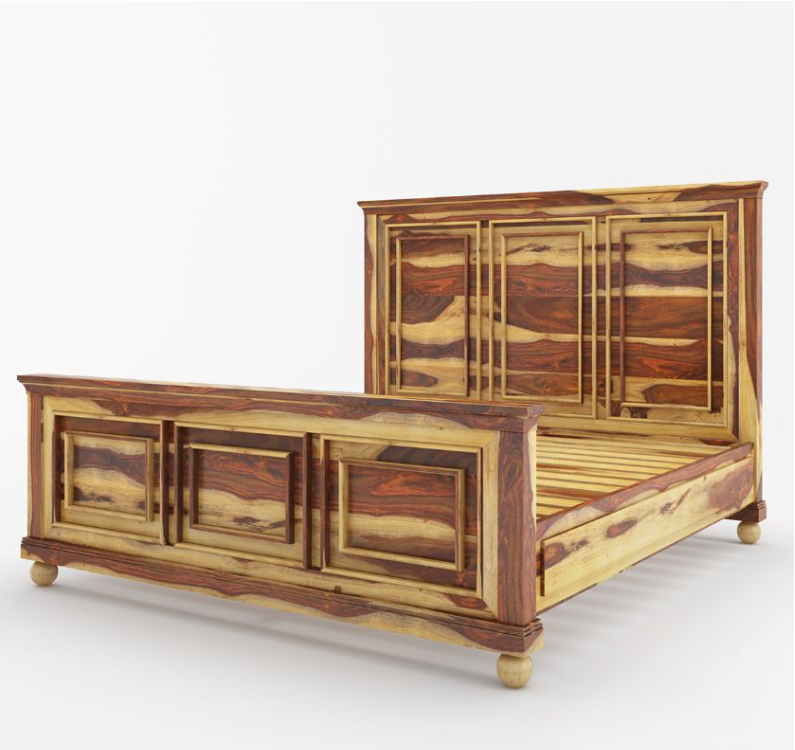 CloudHaven Solid Wood Platform Bed Frame