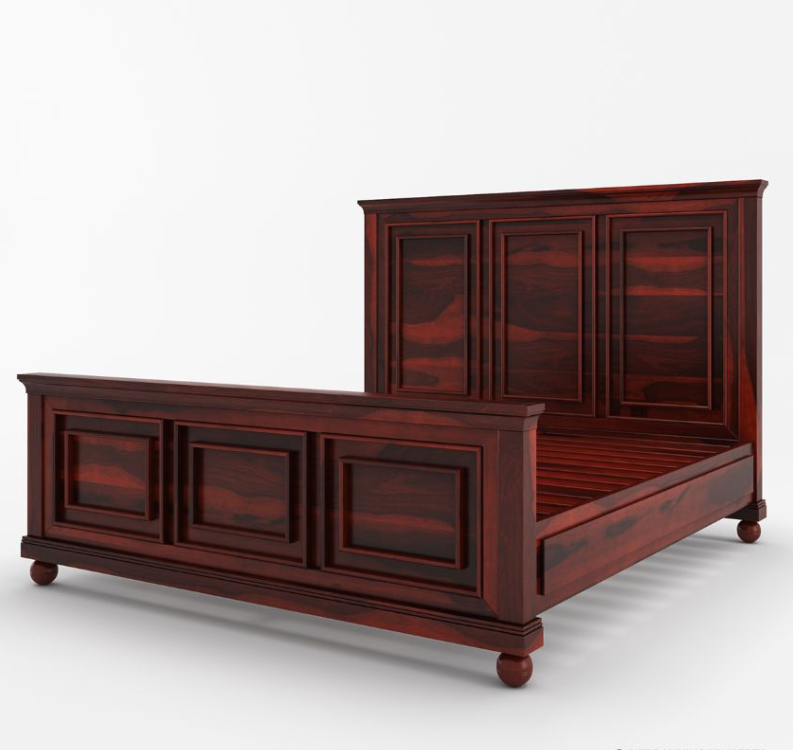 CloudHaven Solid Wood Platform Bed Frame