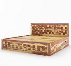 DreamNest Float Solid Wood Captains Storage Platform Bed Frame