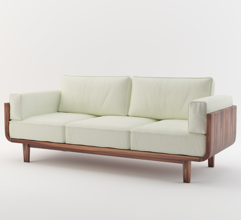 Sofique Living Room 3 Seater Mid Century Modern Sofa