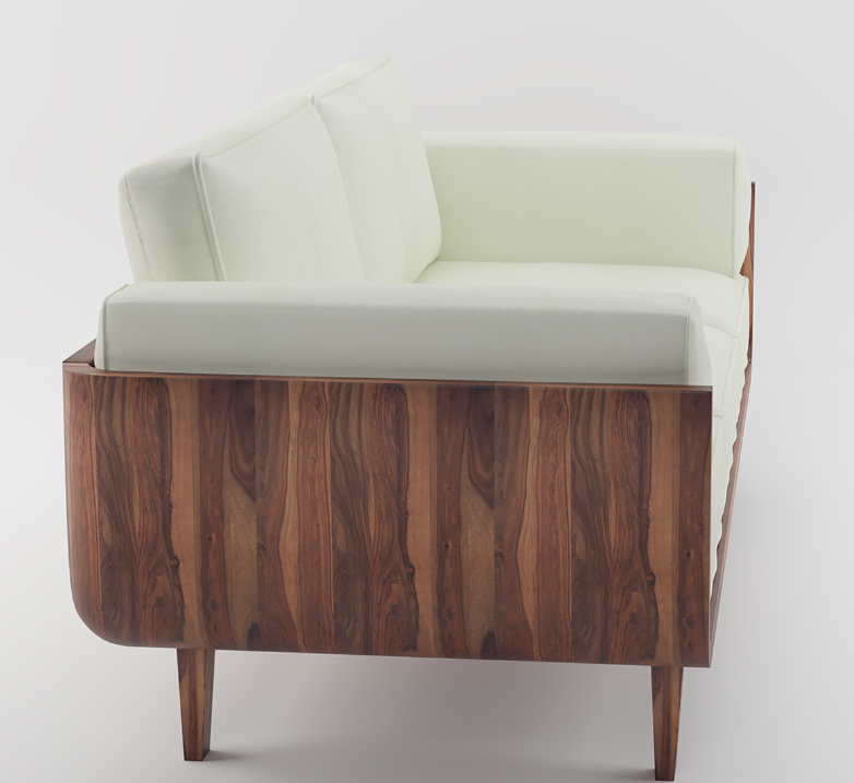 Sofique Living Room 3 Seater Mid Century Modern Sofa
