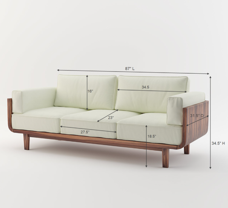 Sofique Living Room 3 Seater Mid Century Modern Sofa