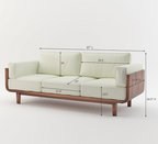Sofique Living Room 3 Seater Mid Century Modern Sofa
