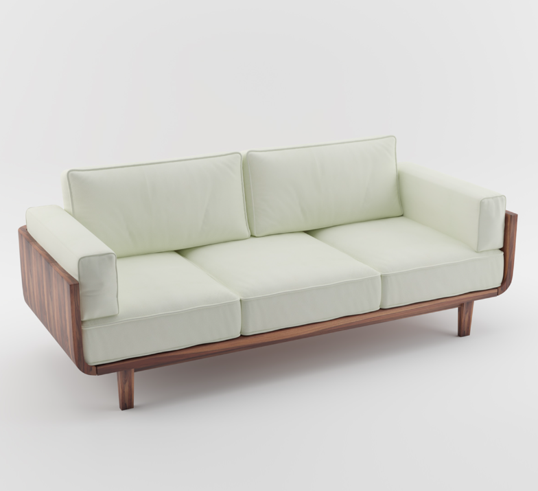 Sofique Living Room 3 Seater Mid Century Modern Sofa