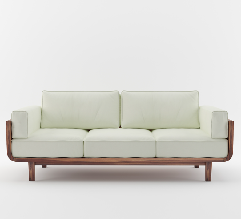 Sofique Living Room 3 Seater Mid Century Modern Sofa