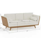 Sofique 3 Seater Mid Century Modern Sofa