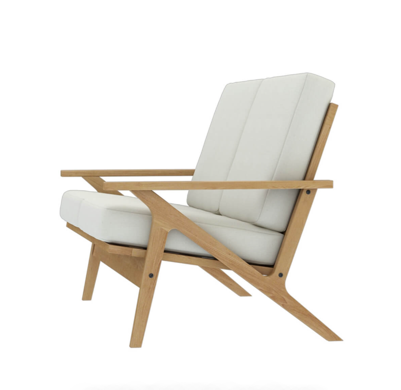 Relaxaire Teak Wood High back Mid-century Modern Loveseat