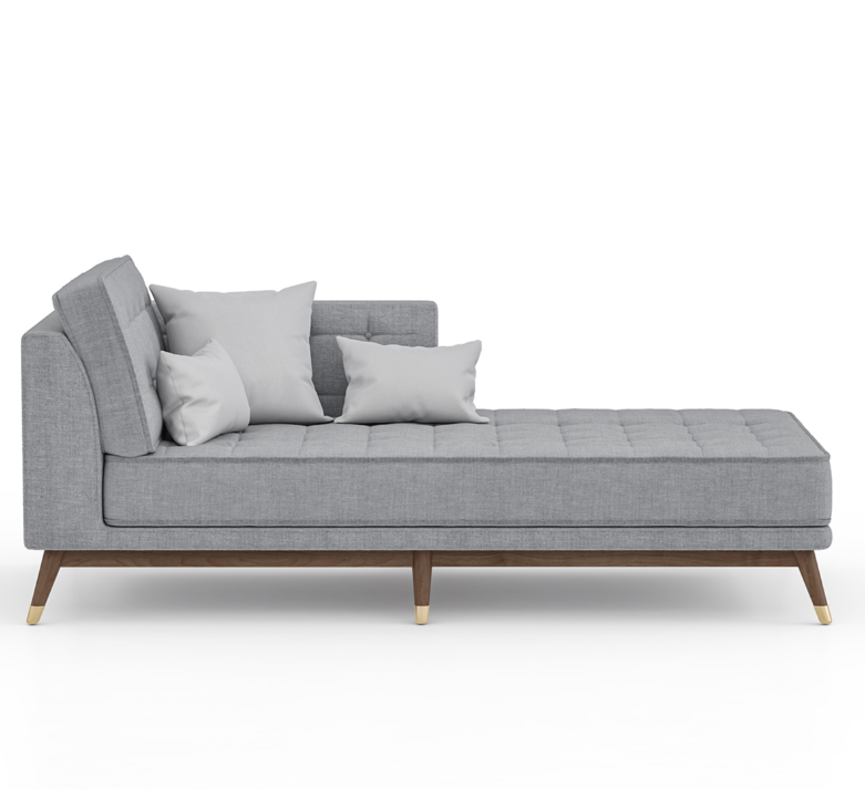 Relaxaire L Shape Gray Sectional Sofa With Chaise