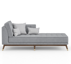 Relaxaire L Shape Gray Sectional Sofa With Chaise
