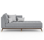 Relaxaire L Shape Gray Sectional Sofa With Chaise