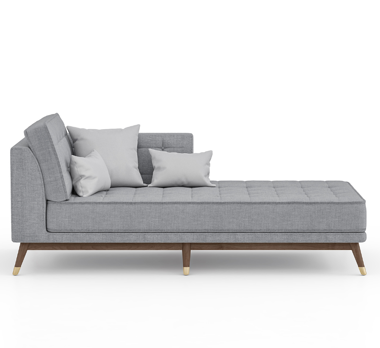 Relaxaire L Shape Gray Sectional Sofa With Chaise
