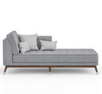 Relaxaire L Shape Gray Sectional Sofa With Chaise