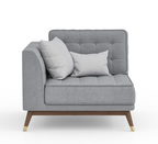 Relaxaire L Shape Gray Sectional Sofa With Chaise