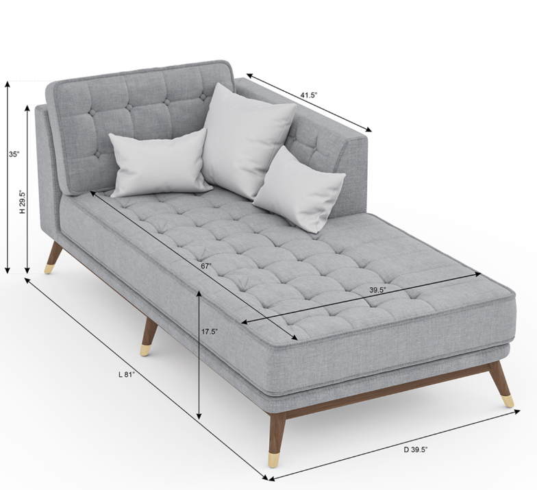 Relaxaire L Shape Gray Sectional Sofa With Chaise