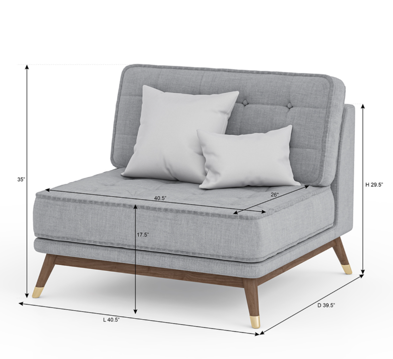 Relaxaire L Shape Gray Sectional Sofa With Chaise