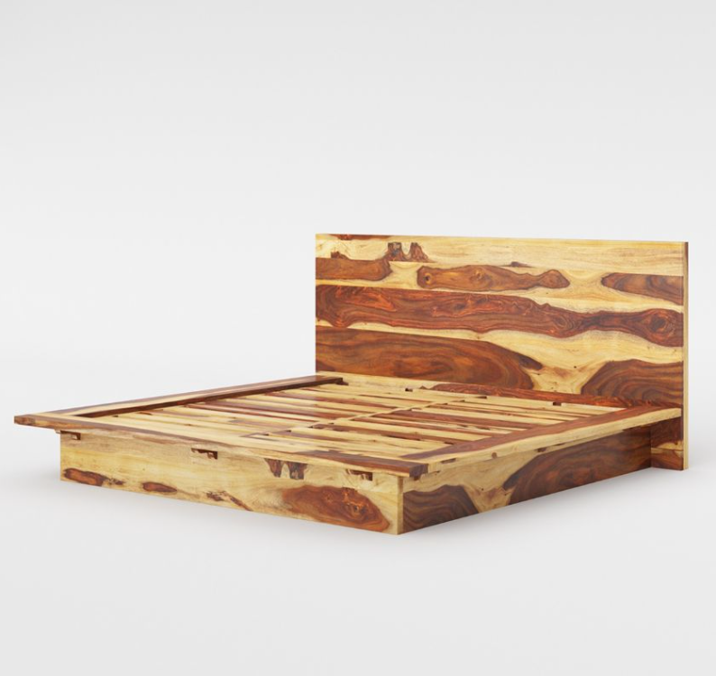 Delaware Solid Wood Platform  Alaskan King Bed