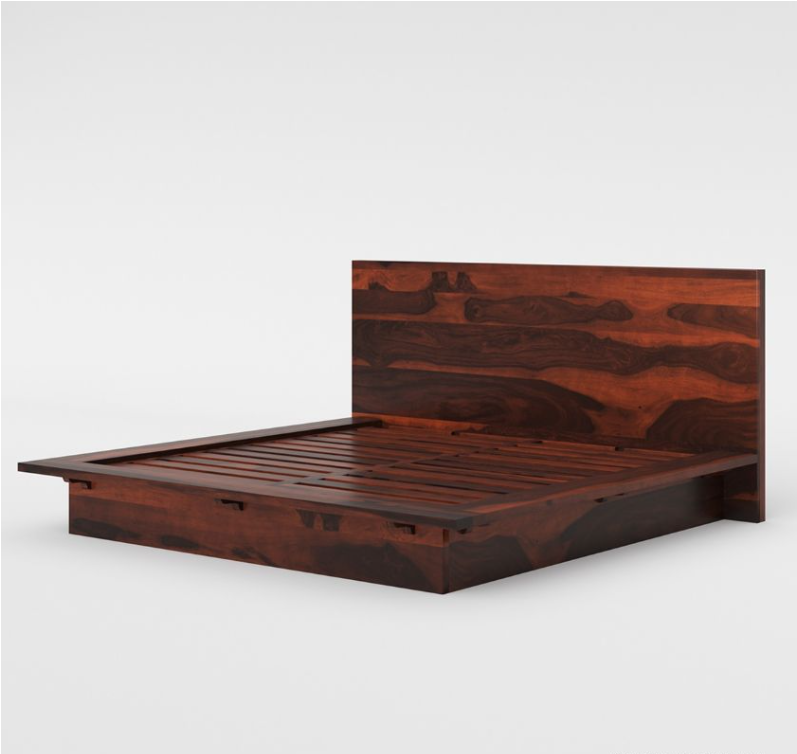 Delaware Solid Wood Platform  Alaskan King Bed