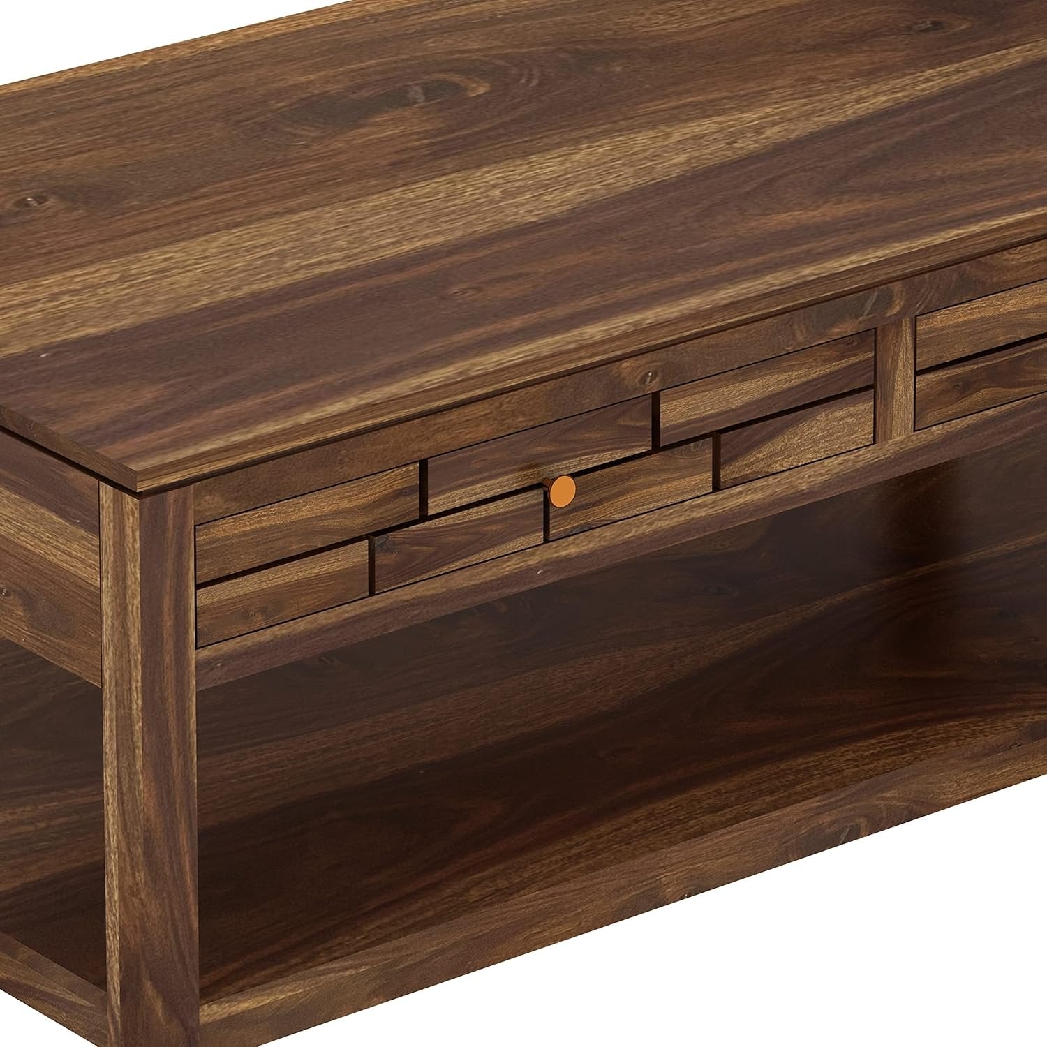 Drizzlo Solid Sheesham Wood Coffee Table