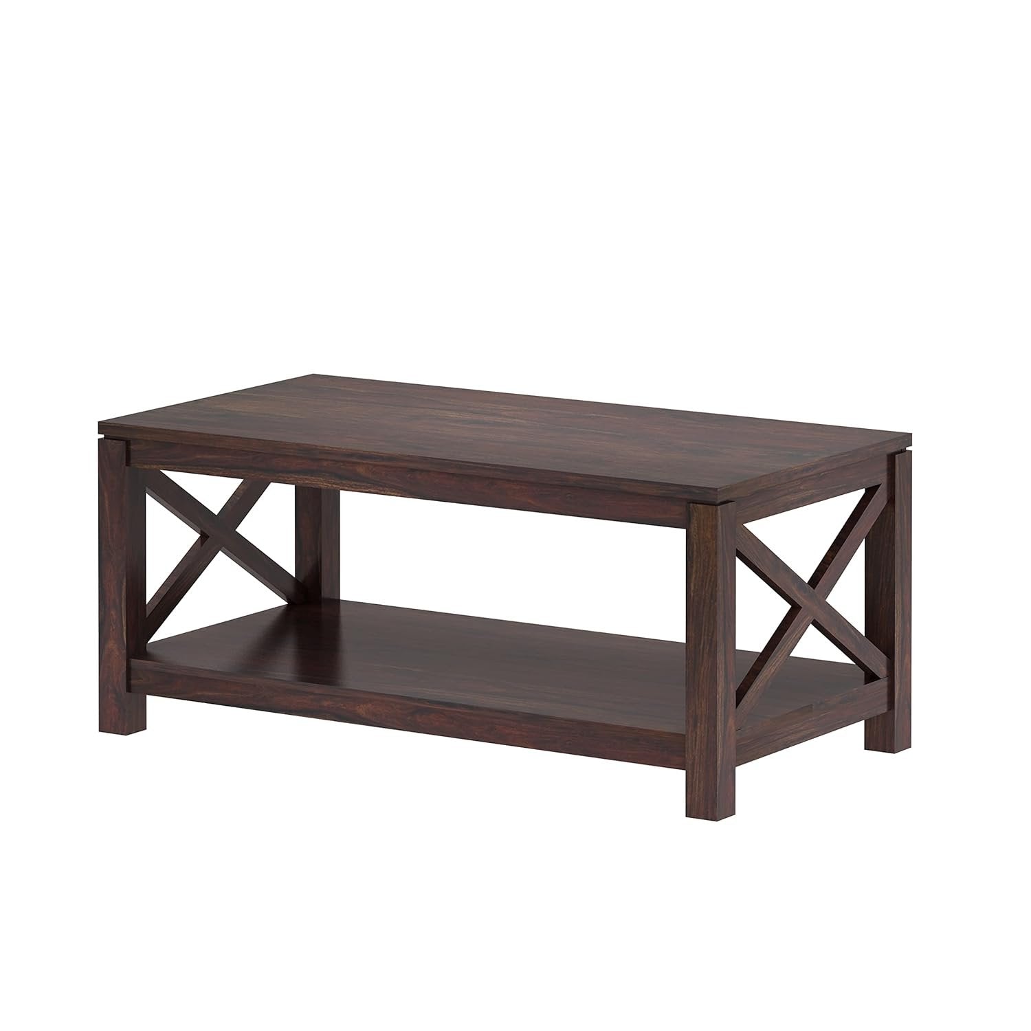 Caffiero Solid Sheesham Wood Coffee Table
