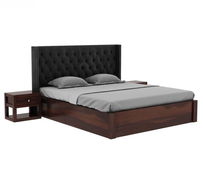 Bed Solid Wood Upholstered Bed With Hydraulic Storage