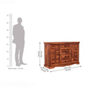 Emboss Sheesham Wooden Cabinet and Sideboard