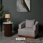 One Seater Sofa In Grey Brown