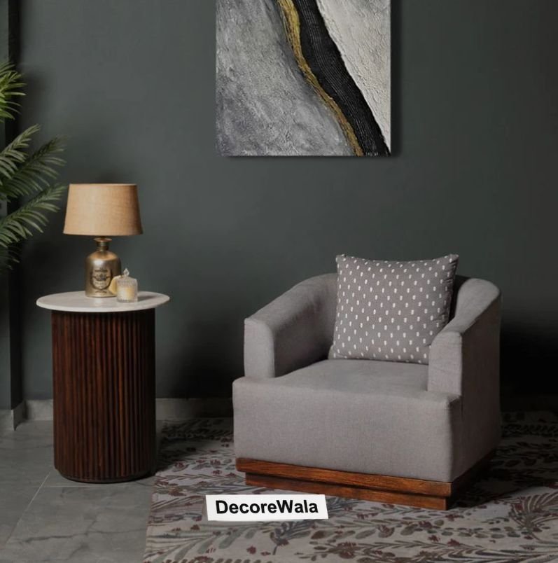 One Seater Sofa In Grey Brown