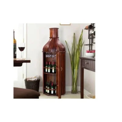 Bottle Shpe Bar Cabinet Solid Wood Bar Cabinet