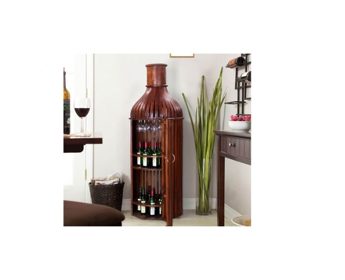 Bottle Shpe Bar Cabinet Solid Wood Bar Cabinet