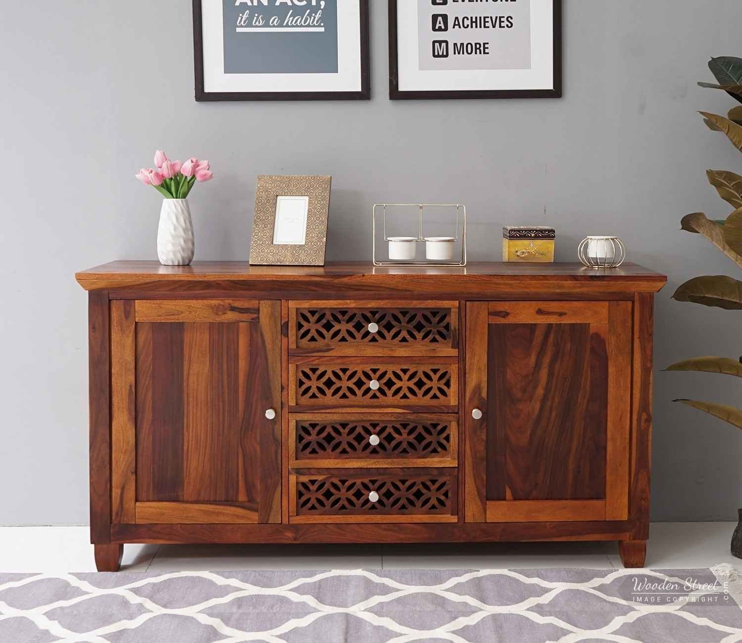 Cambrey Sheesham Wood Storage Cabinets and Sideboard