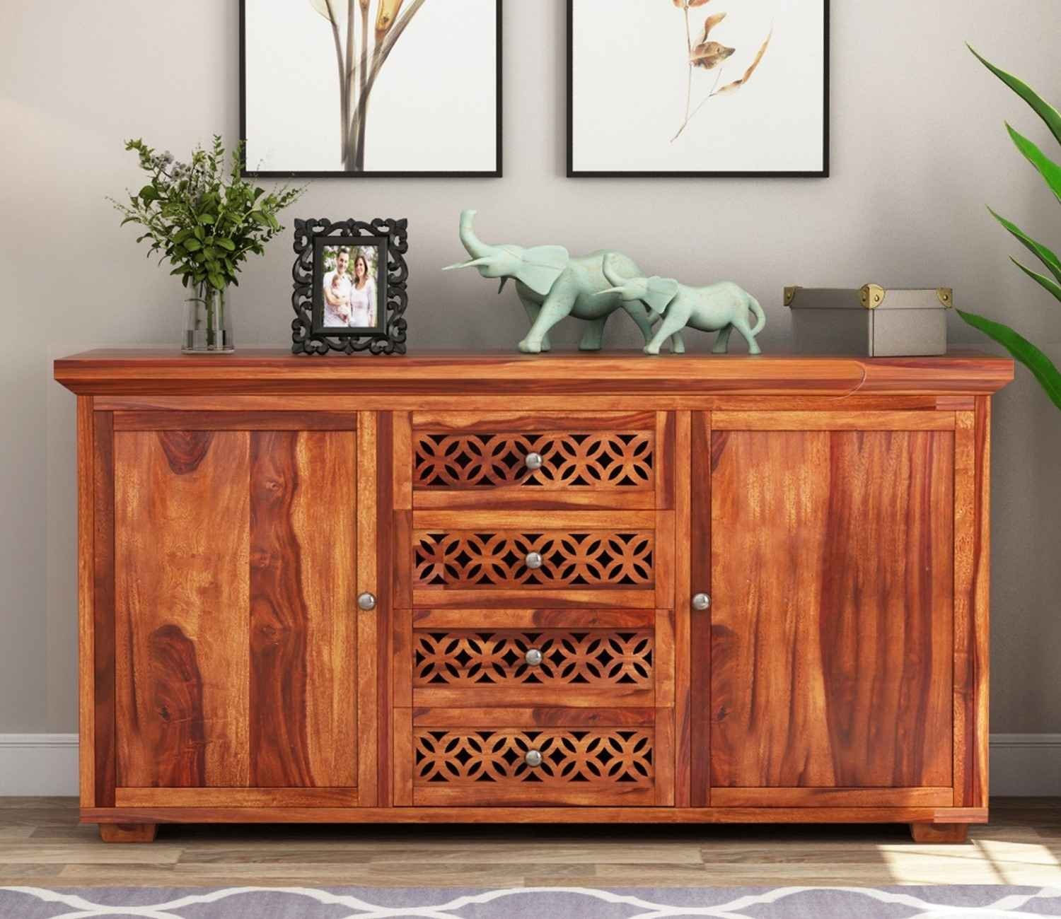 Cambrey Sheesham Wood Storage Cabinets and Sideboard
