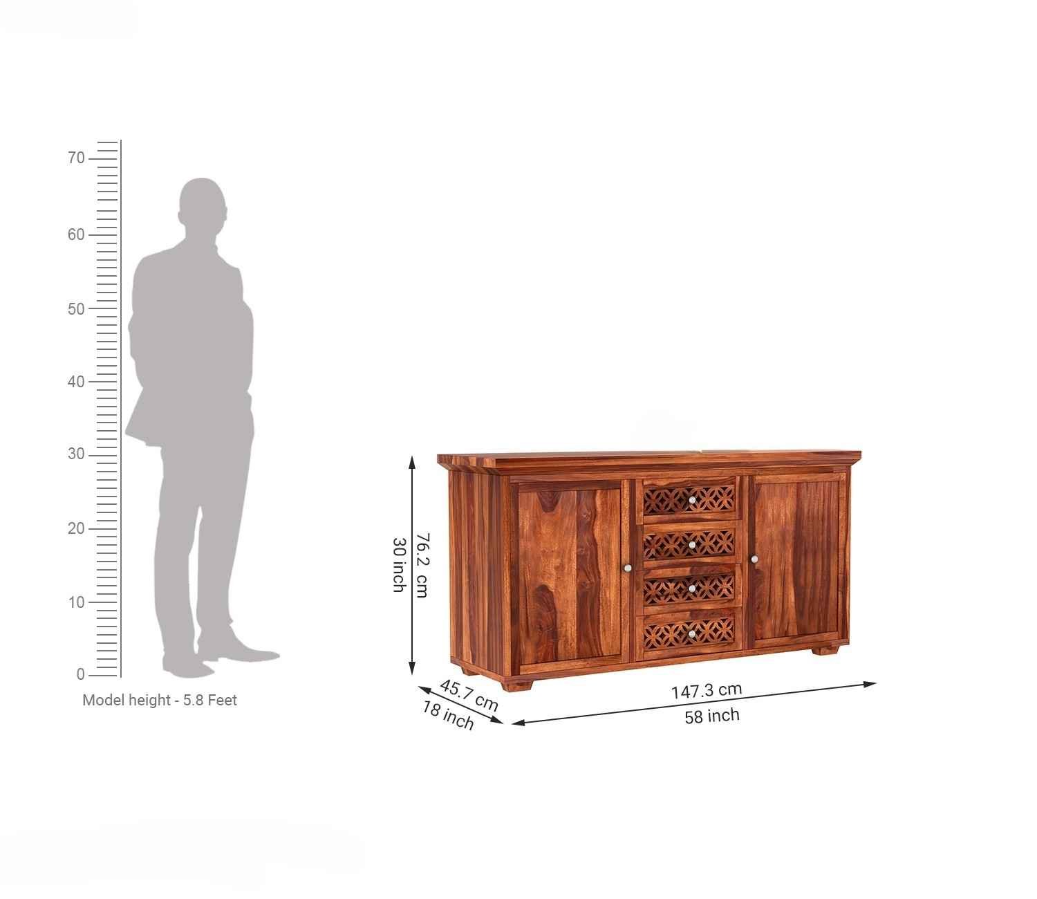 Cambrey Sheesham Wood Storage Cabinets and Sideboard