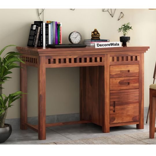Oakshine Study Table with Pull Out Drawers and Cabinet