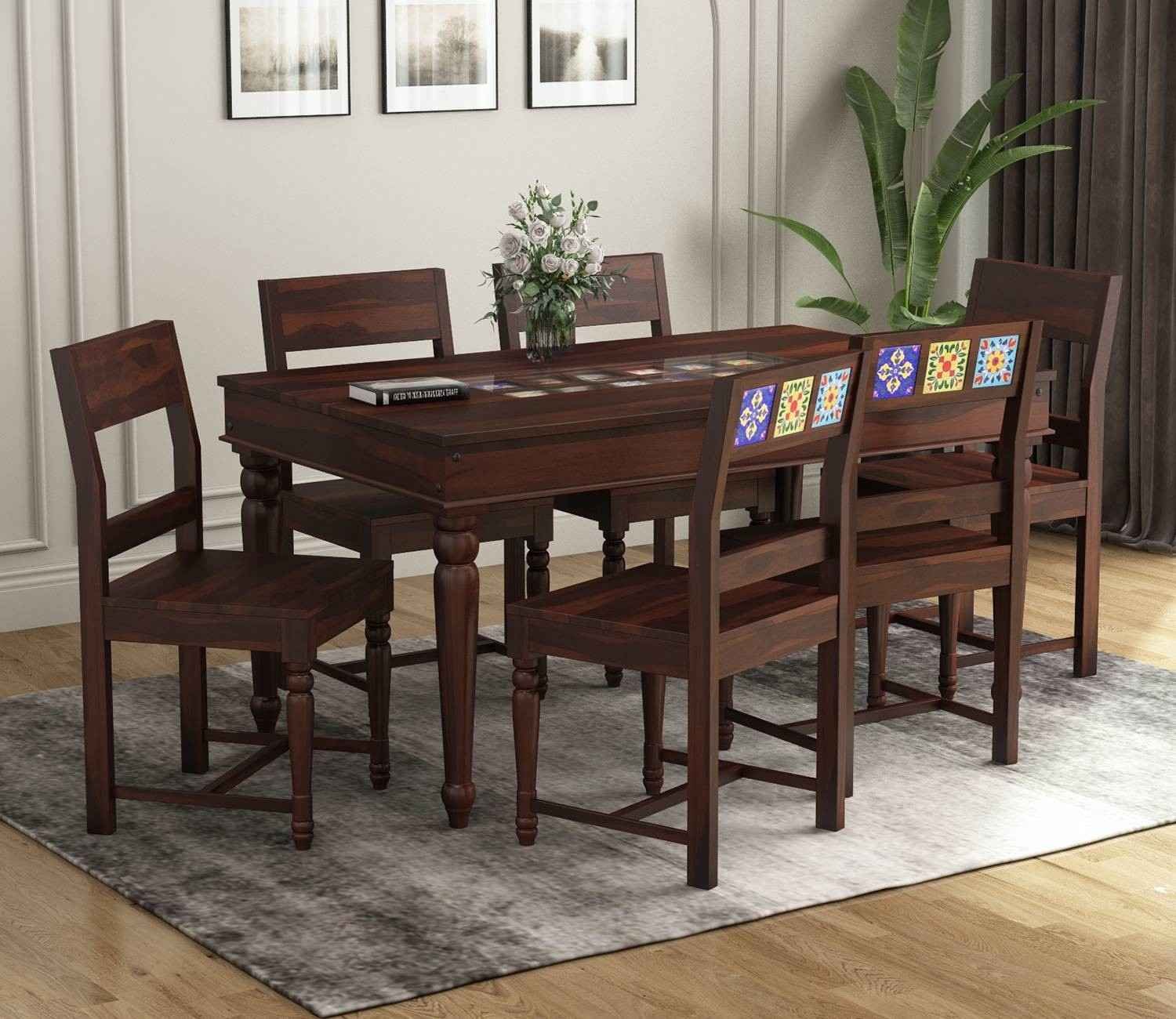 Boho 6 Seater Dining Table Set