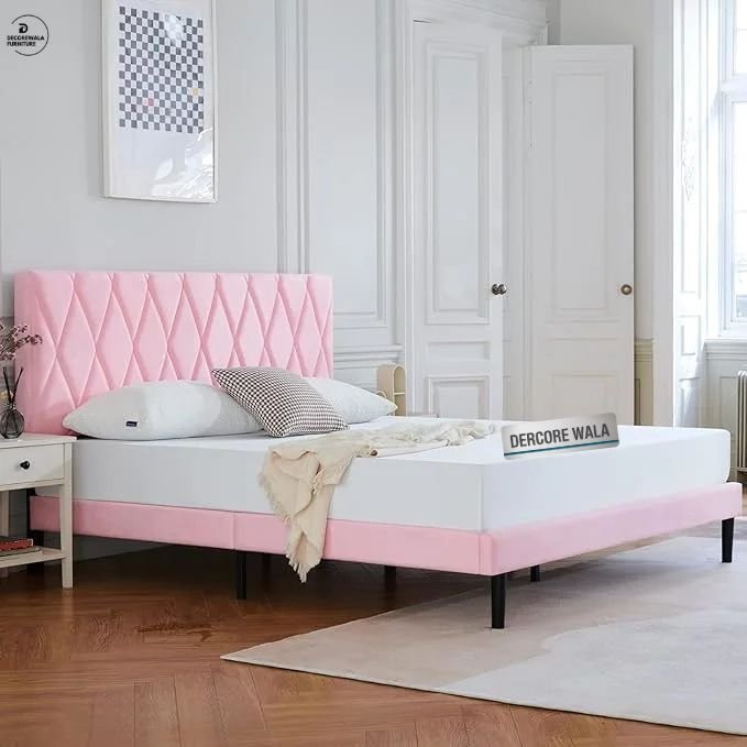 Modern Upholstered King Size Bed | Premium Fabric Bed