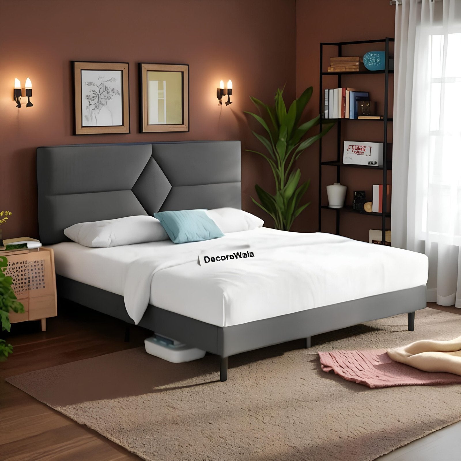 Modern Upholstered King Size Bed | Premium Fabric Bed
