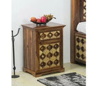 Solid Wood Brass Bedside Table