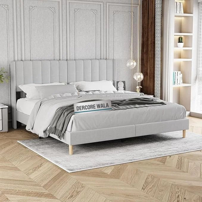 Modern Upholstered King Size Bed | Premium Fabric Bed
