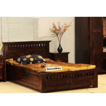 Solid Wood Kuber Single Bed With Storage