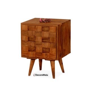 Solid Wood Million Bedside Table with 2 Drawers