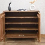 Varnix Solid Wood Shoe Rack Two Door
